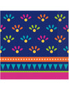 Serviettes en papier boho fiesta pour fête violettes à motifs colorés