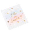 Serviettes en papier fille ou garçon pour baby shower rose bleu et or