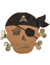 Serviettes en papier tête de pirate pour fête kraft et dorure