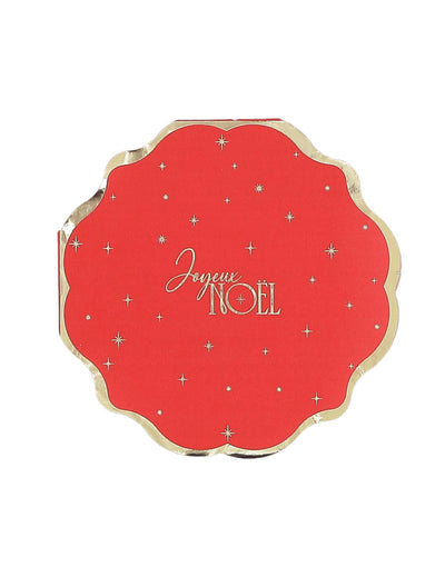 16 Servietten Frohe Weihnachten rot & gold 32 x 32 cm