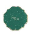 16 Servietten Frohe Weihnachten in British Green und Gold 32 x 32 cm