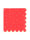 16 Weihnachtsservietten zeitlos rot-gold 33 x 33 cm