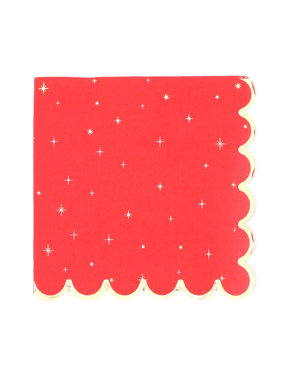 16 Weihnachtsservietten zeitlos rot-gold 33 x 33 cm