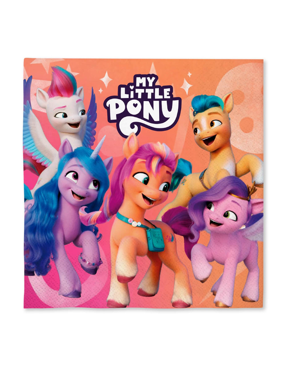 Détail du motif des serviettes My Little Pony