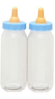 Biberons en plastique pour dragées pour garçon bleu