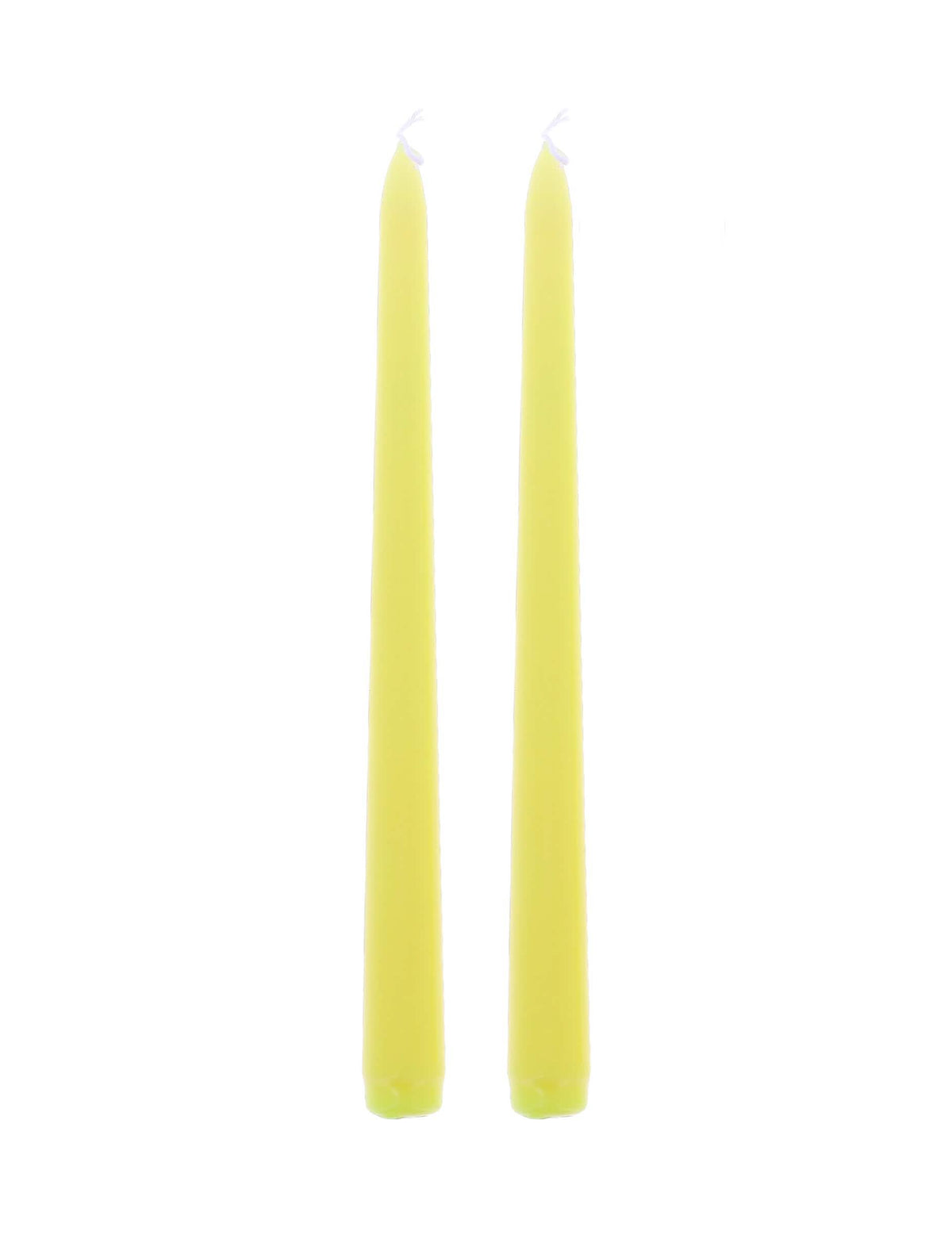 2 Neon-gelbe Kerzen