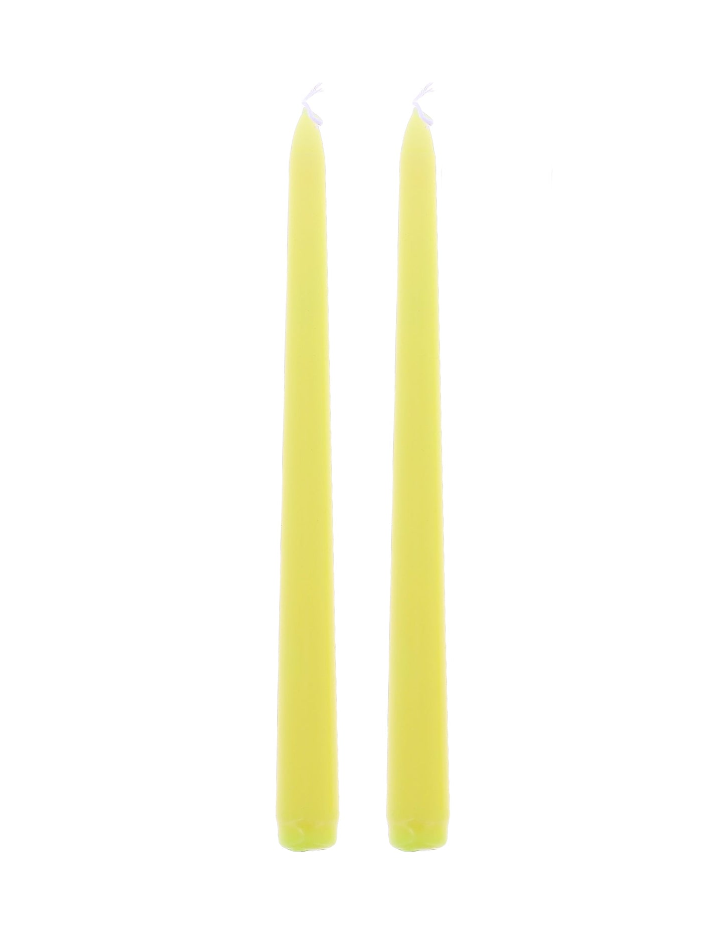 2 Bougies chandelles jaune 25 cm