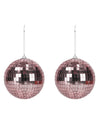 2 Disco-Kugeln Roségold 10 cm