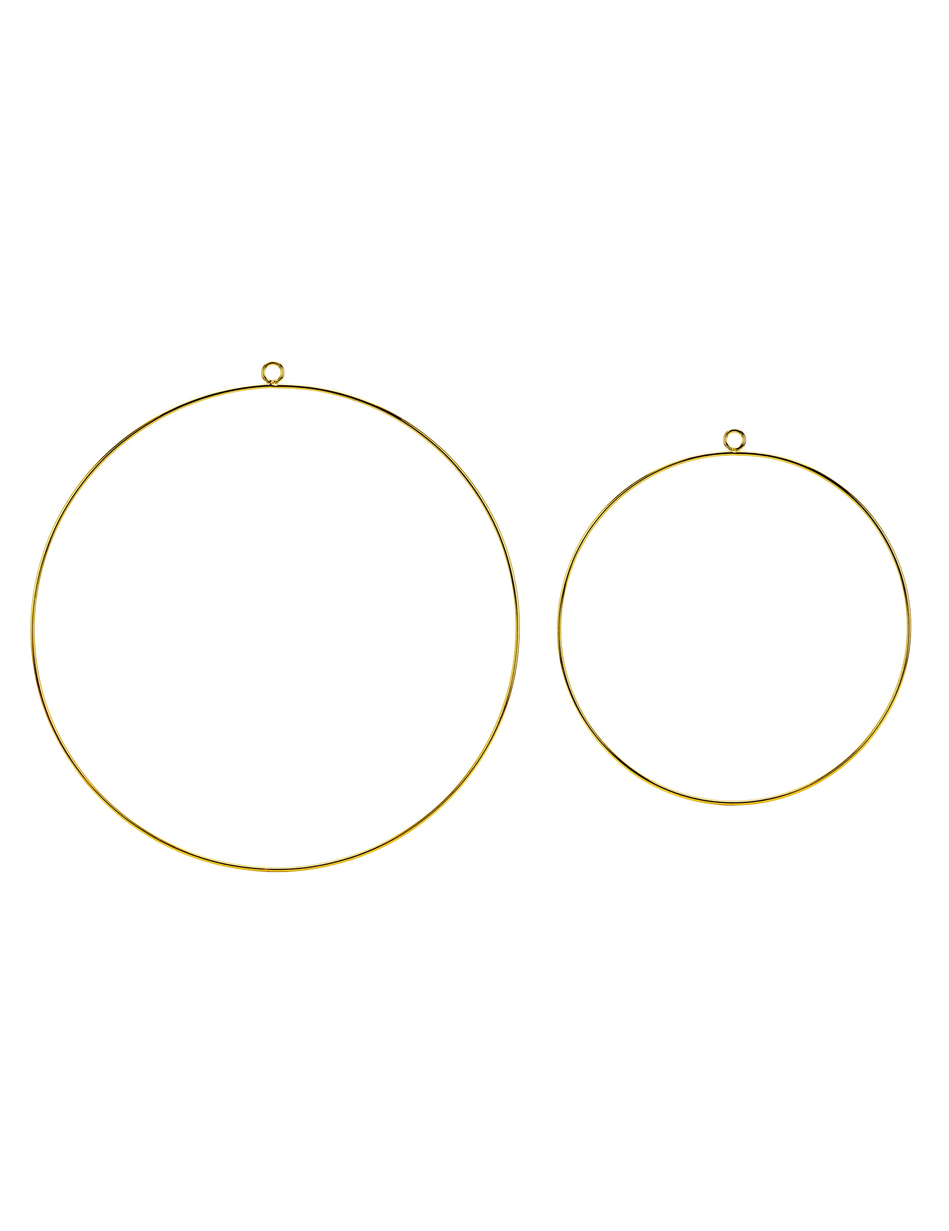 Cercles en métal pour couronnes pour décoration dorés