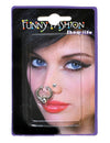 2 Faux piercings pour nez pour adulte argentés