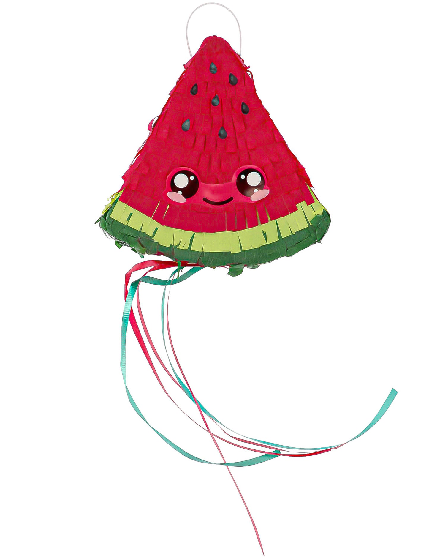2 Kawaii Mini-Pinatas Melone und Avocado Party-Deko 15cm