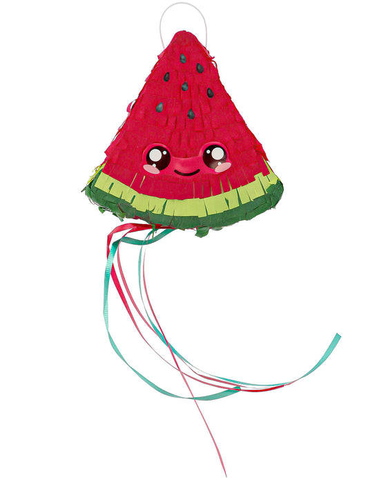 2 Kawaii Mini-Pinatas Melone und Avocado Party-Deko 15cm