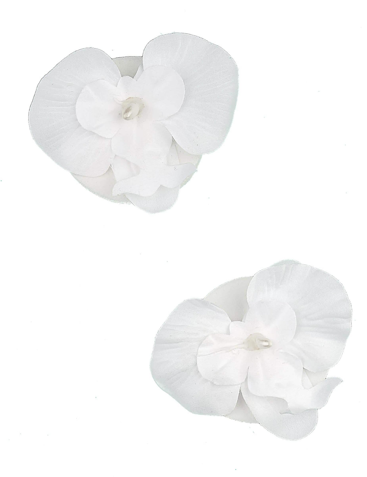 Orchidées flottantes blanches avec perle centrale