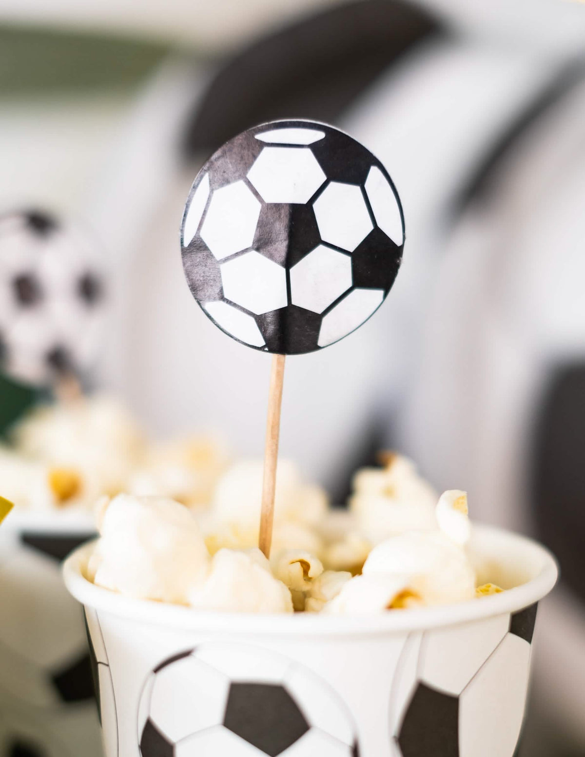 Nahaufnahme eines Football-Stäbchens