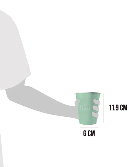 Détail des dimensions du gobelet américain carton recyclable menthe 53 cl