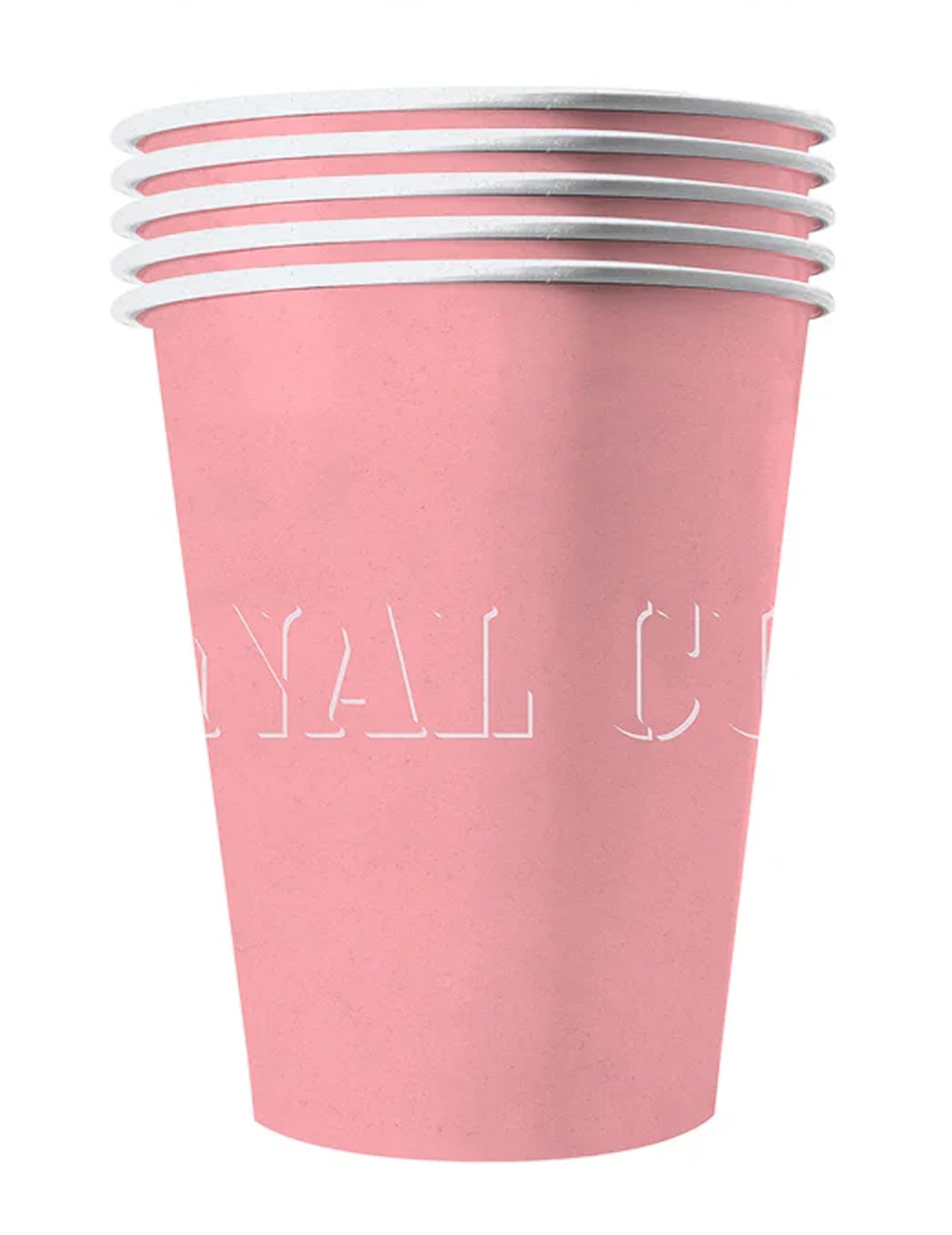 Gobelets américains rose pastel en carton recyclable