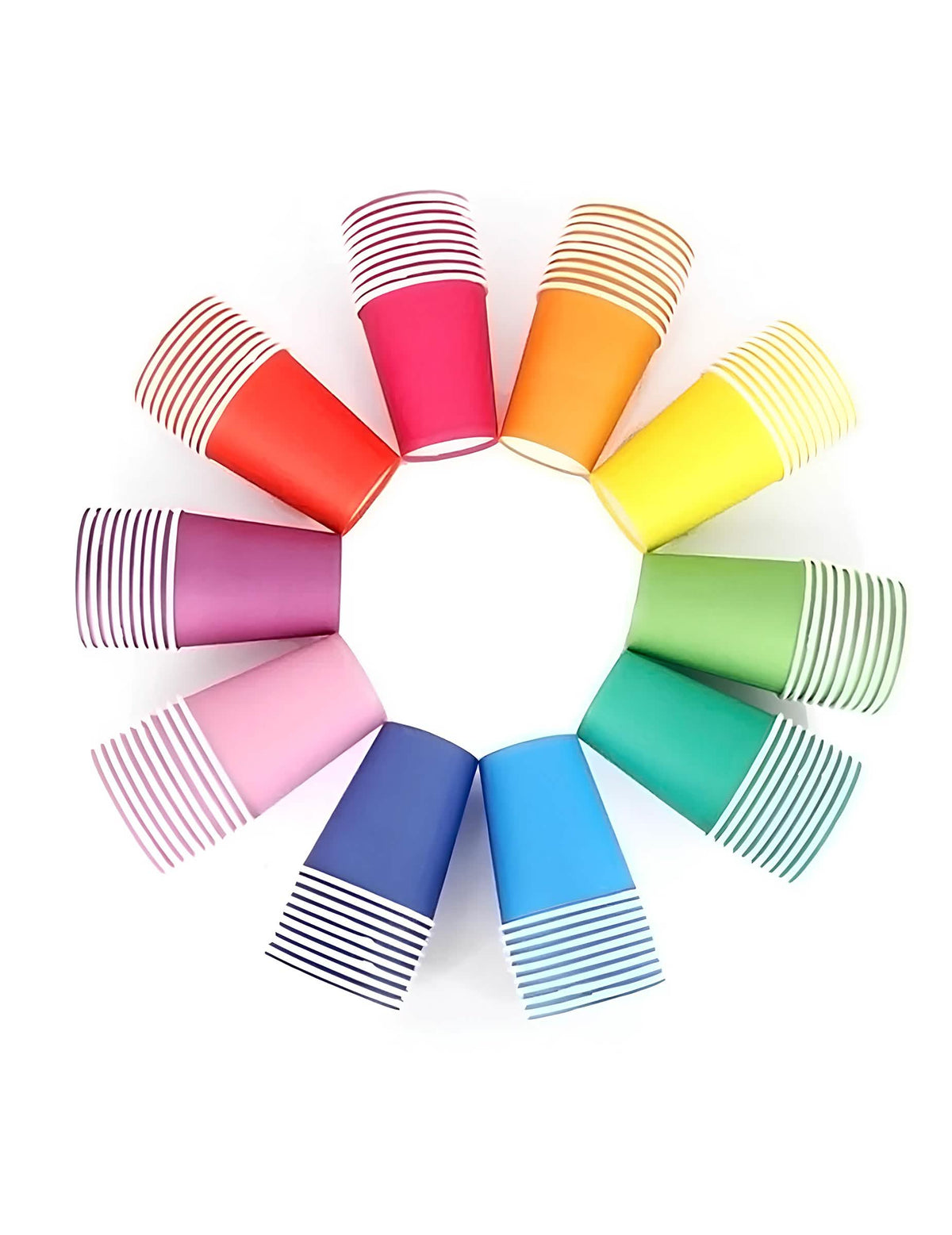 Aperçu des différents coloris des gobelets américains carton recyclable roses