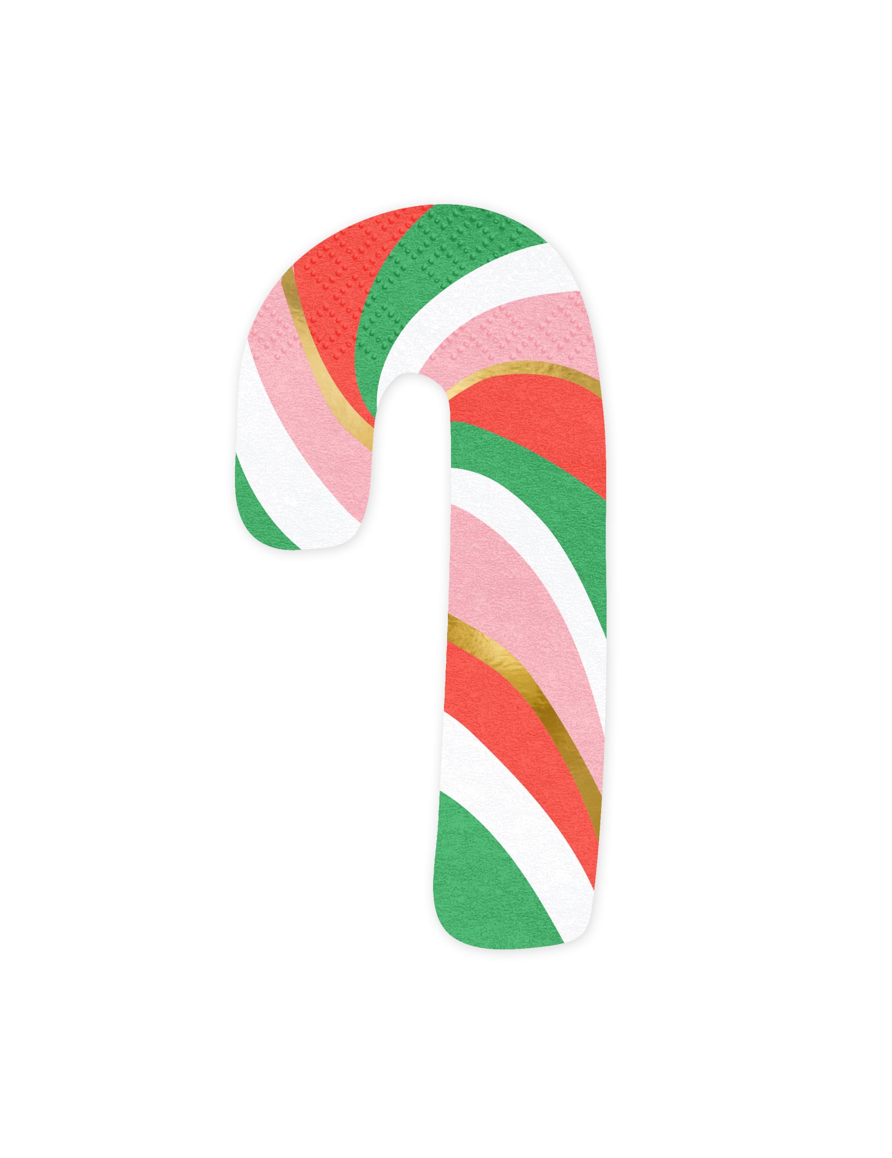 Serviettes en papier sucre d'orge pour Noël multicolores à rayures rouges vertes et dorées