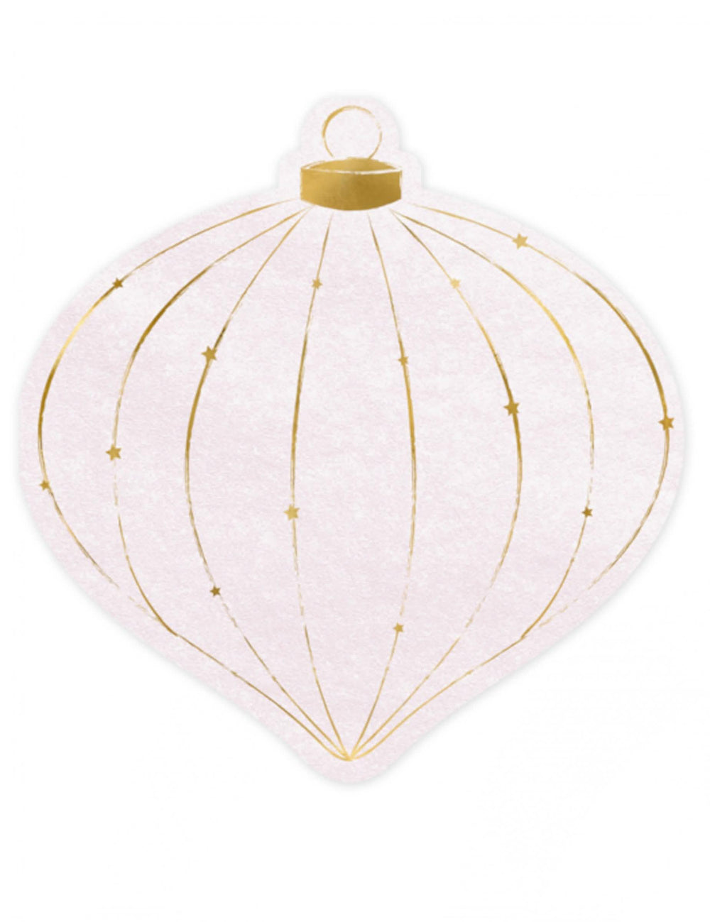 Serviettes boules de Noël rose poudré et doré