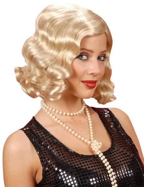 Wellige 20er-Jahre-Perücke für Damen, blond