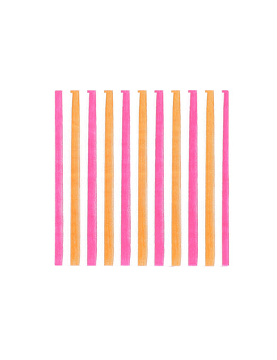20 kleine Cocktail-Servietten aus Papier Pink Limonade 24 x 24 cm
