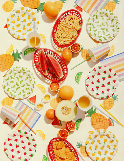 20 Ananas-Motivservietten Papier ca. 18,5 x 10,2 cm