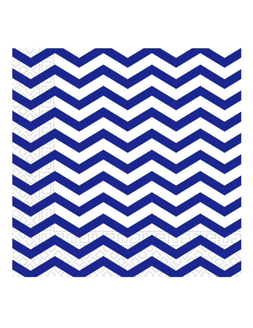 Serviettes en papier chevron pour anniversaire bleu roi
