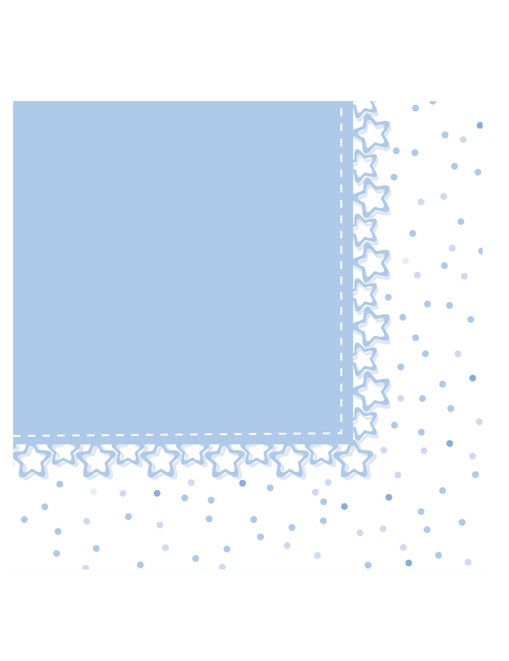 Serviettes en papier étoiles pour fête bleues à pois