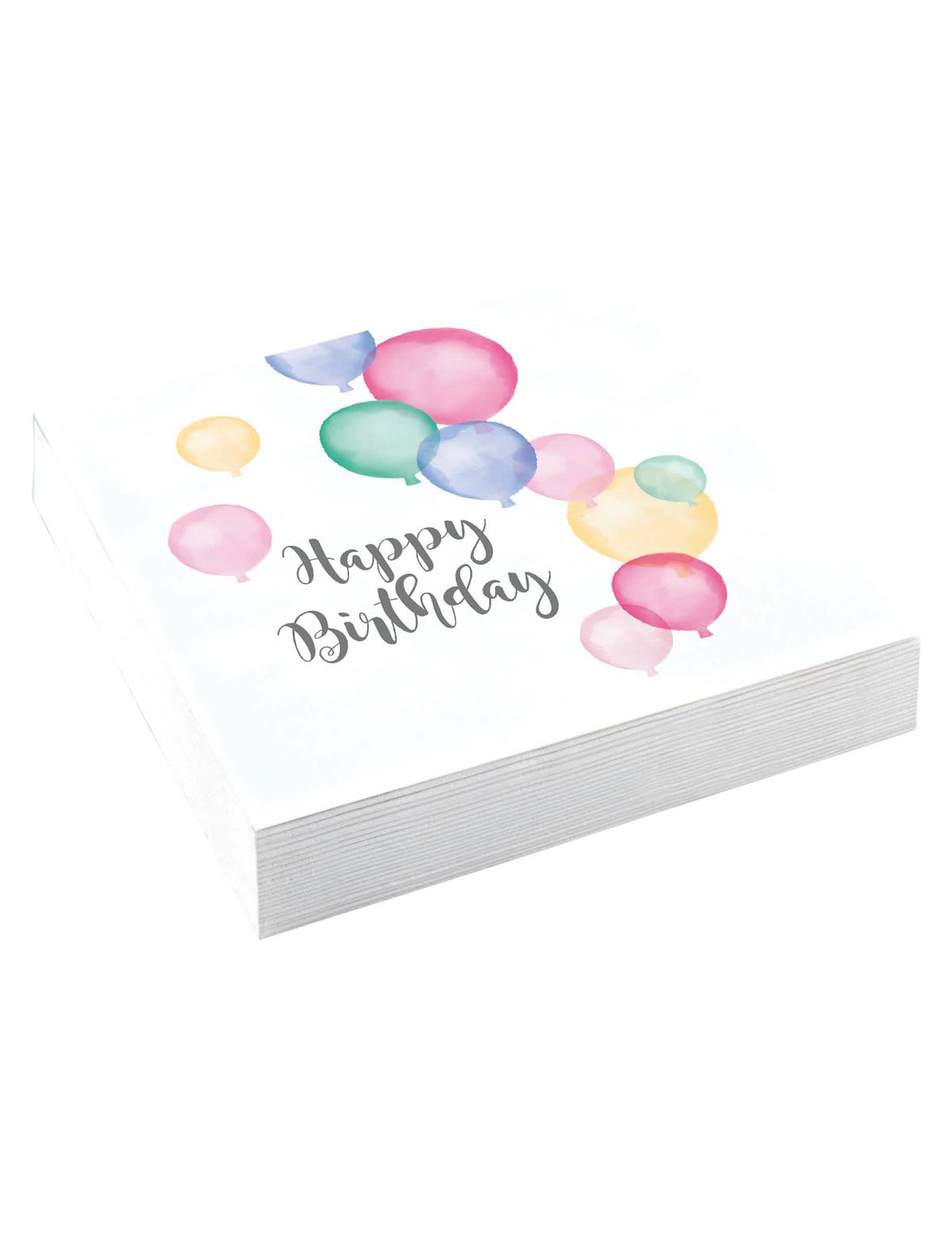 Serviettes en papier Happy Birthday ballons pour anniversaire pastel