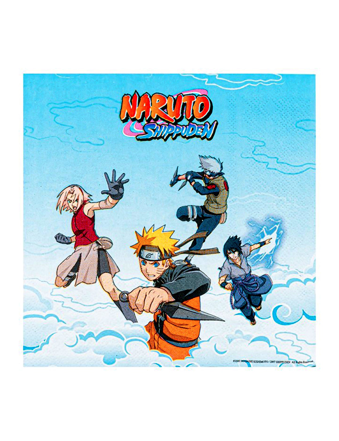 20 serviettes en papier Naruto Shippuden™ 33 x 33cm