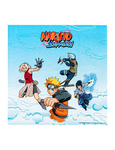 20 Papierservietten Naruto Shippuden™ 33 x 33 cm