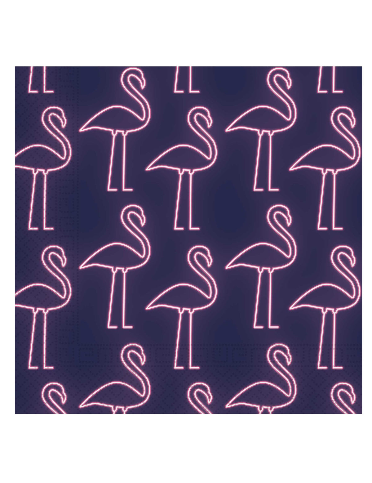 Serviettes en papier flamants roses pour décoration de fête néon rose et bleu marine