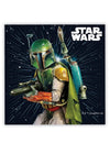 Serviettes en papier Star Wars Galaxy pour fête bleu avec Boba Fett