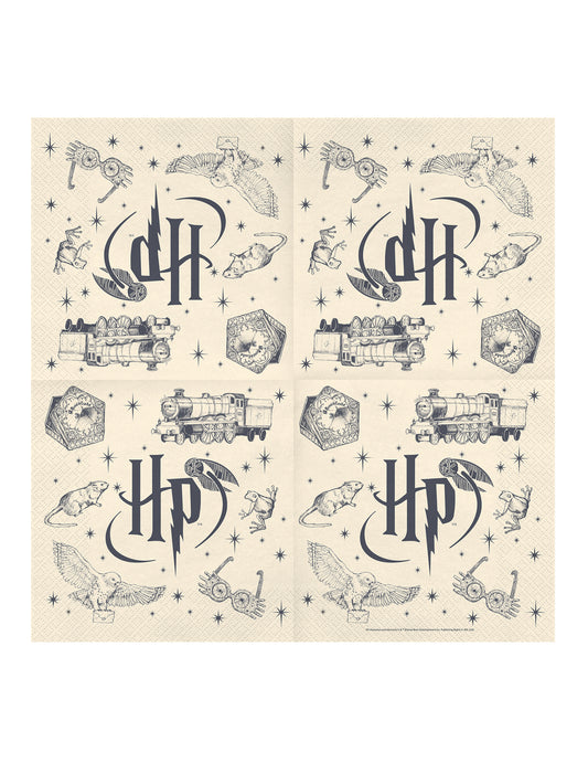Set mit 20 Harry Potter™ Servietten 33 x 33 cm