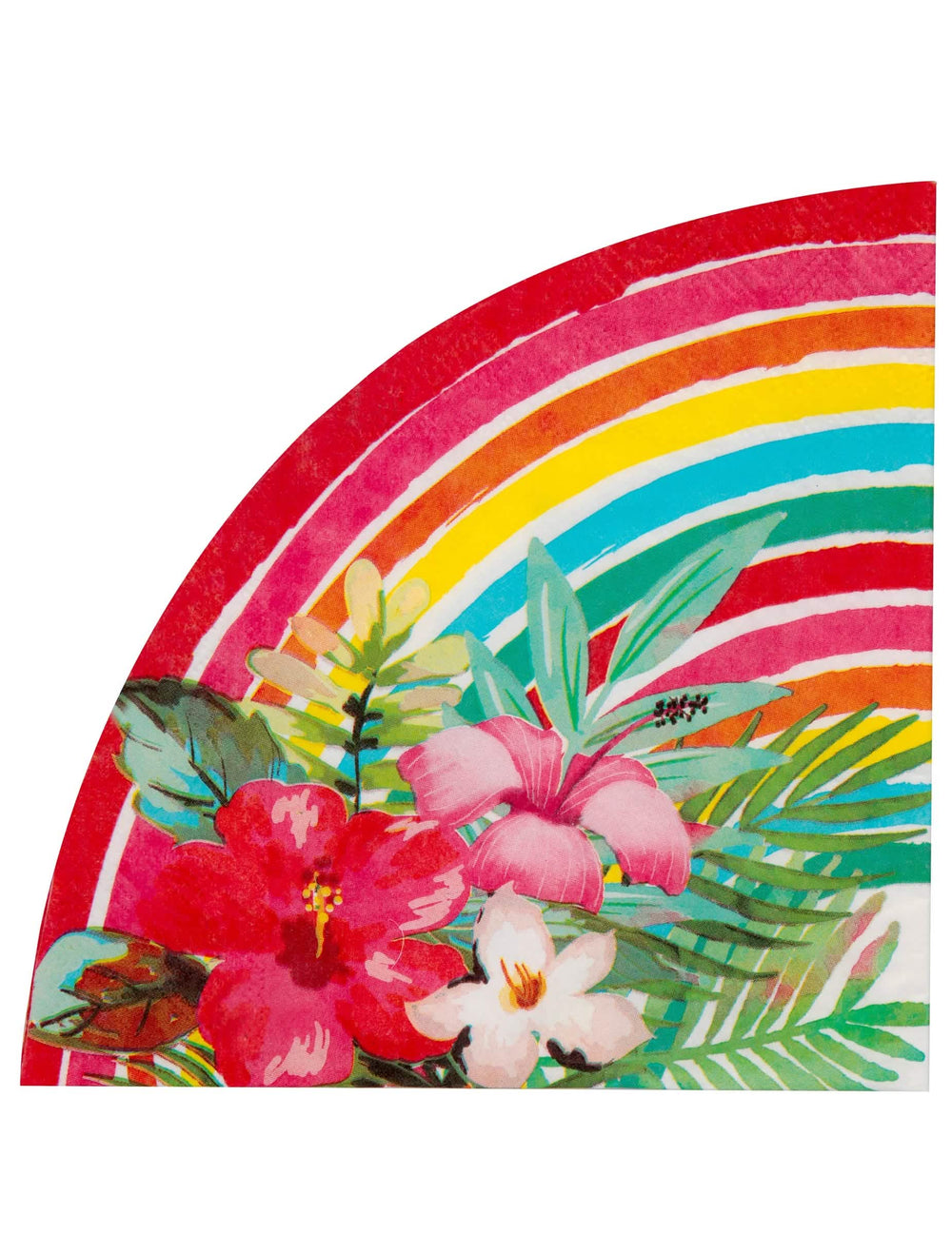 Mehrfarbige Aloha-Papierservietten für die Party mit Hibiskusblüten