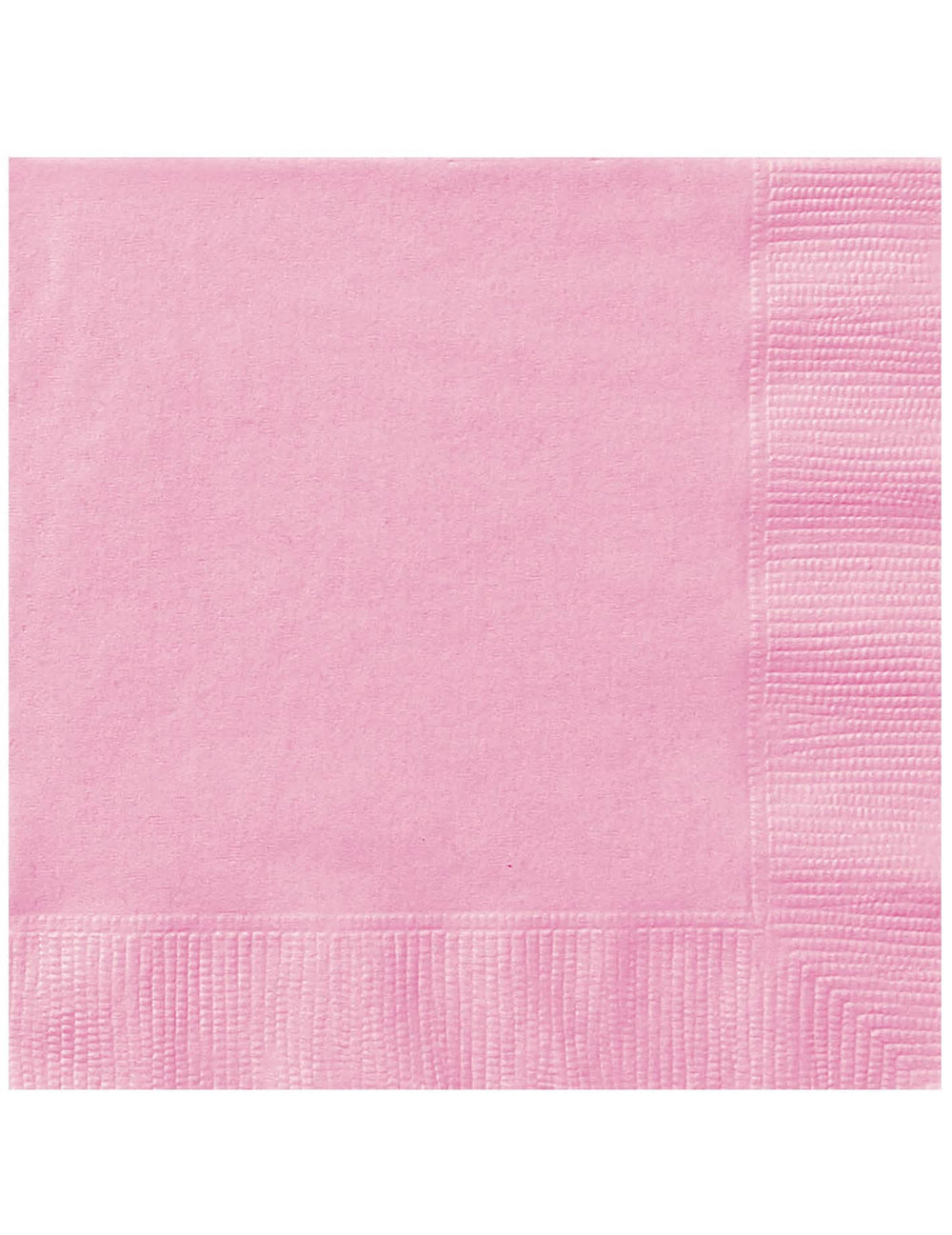 Serviettes en papier unies pour fête rose clair effet pastel