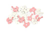 Confettis de table landau bébé pour baptême rose et blanc