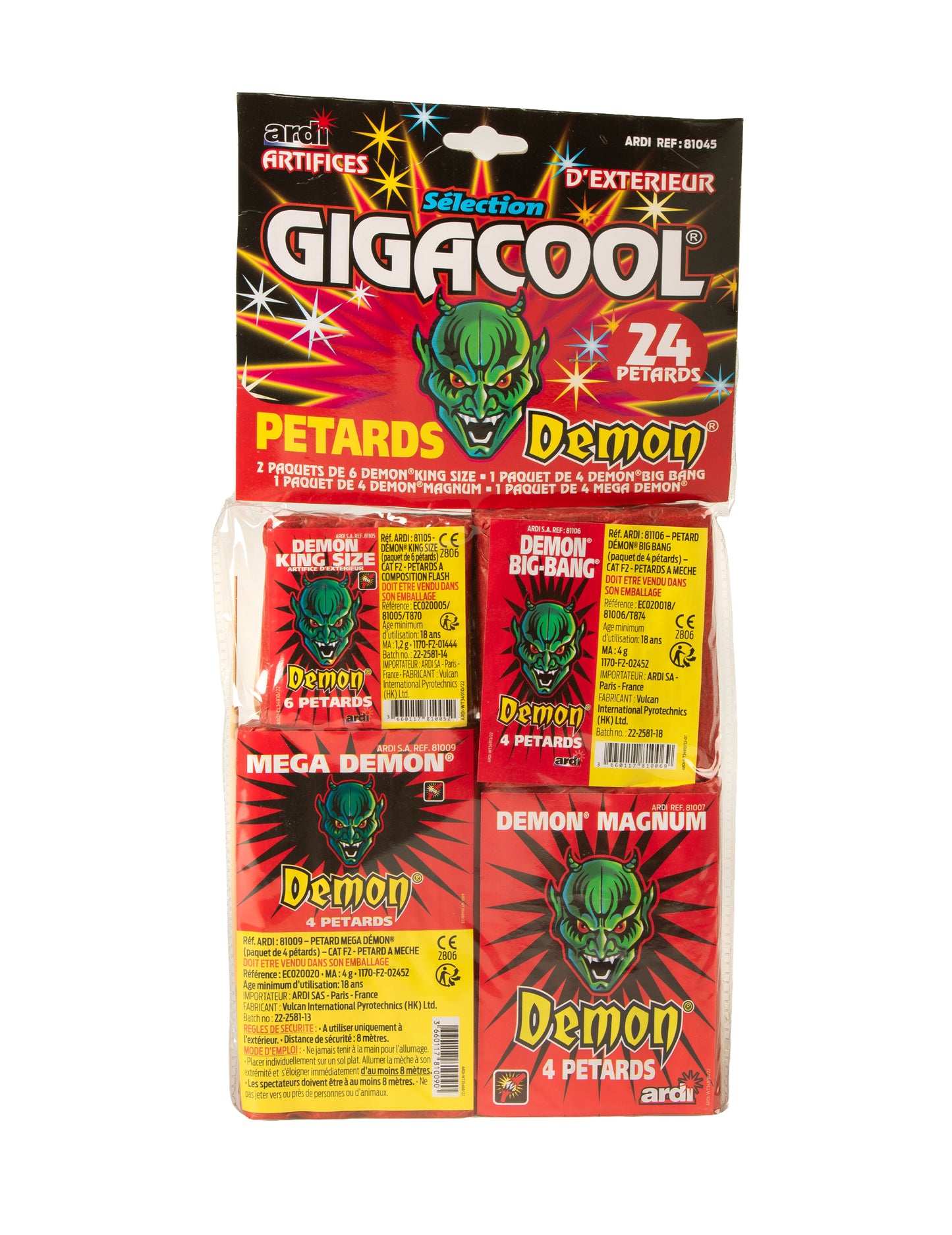 24 große Knallkörper Demon Giga Cool