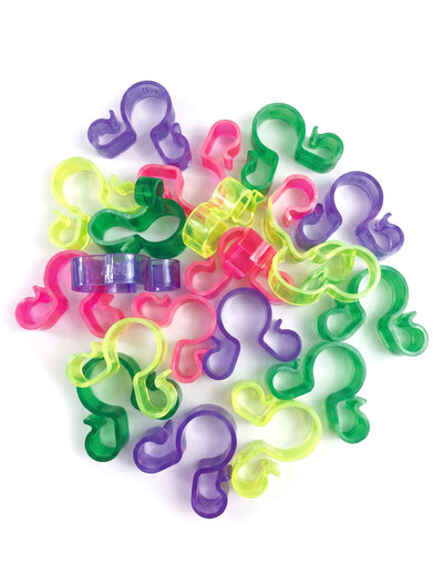25 bunte Doppel-Flaschenclips für Eisfontänen