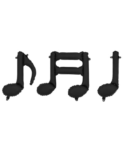 3 Ballons aluminium pour guirlandes Notes musicales 23-55x50 cm