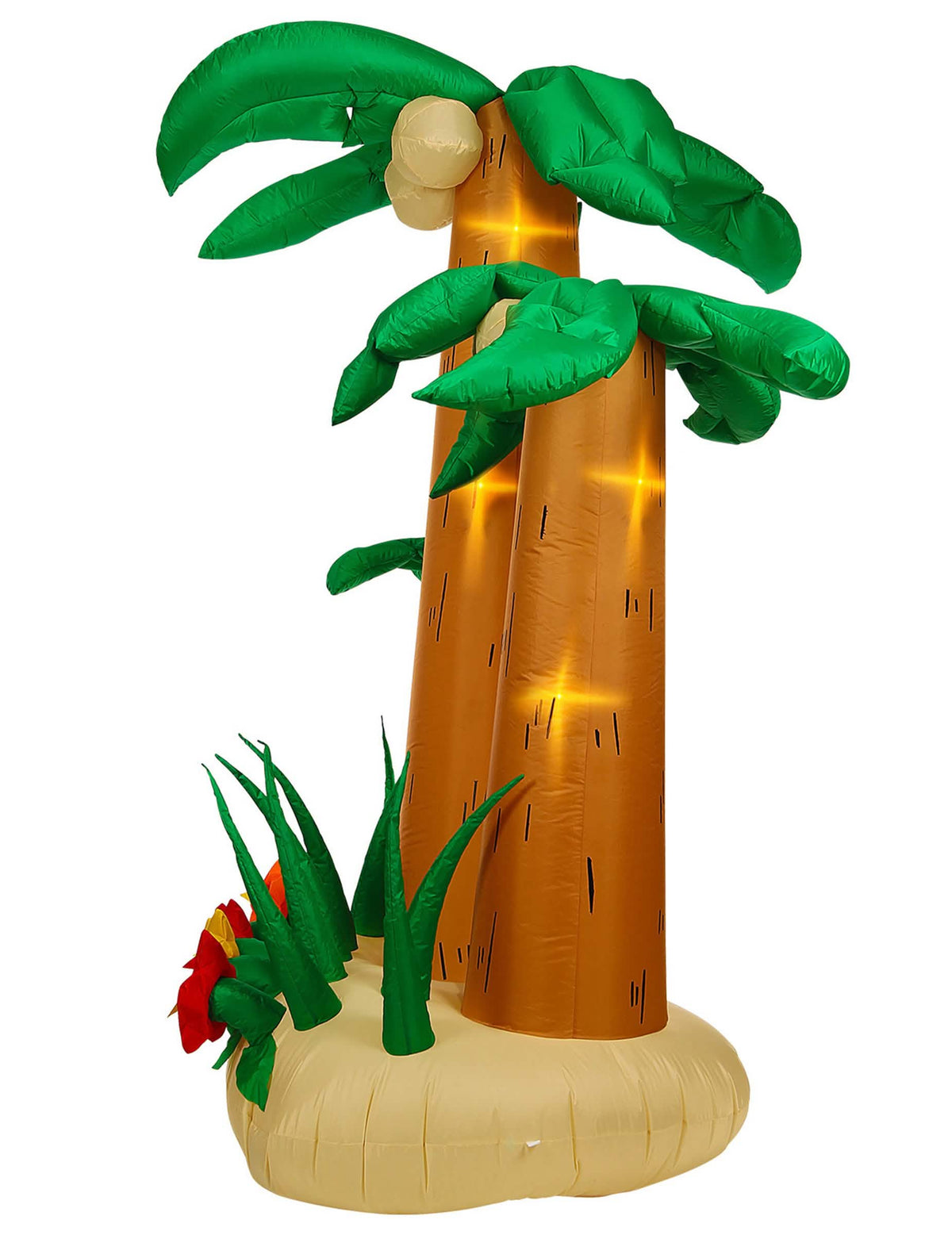 Vue de profil des palmiers géants gonflables lumineux pour décoration