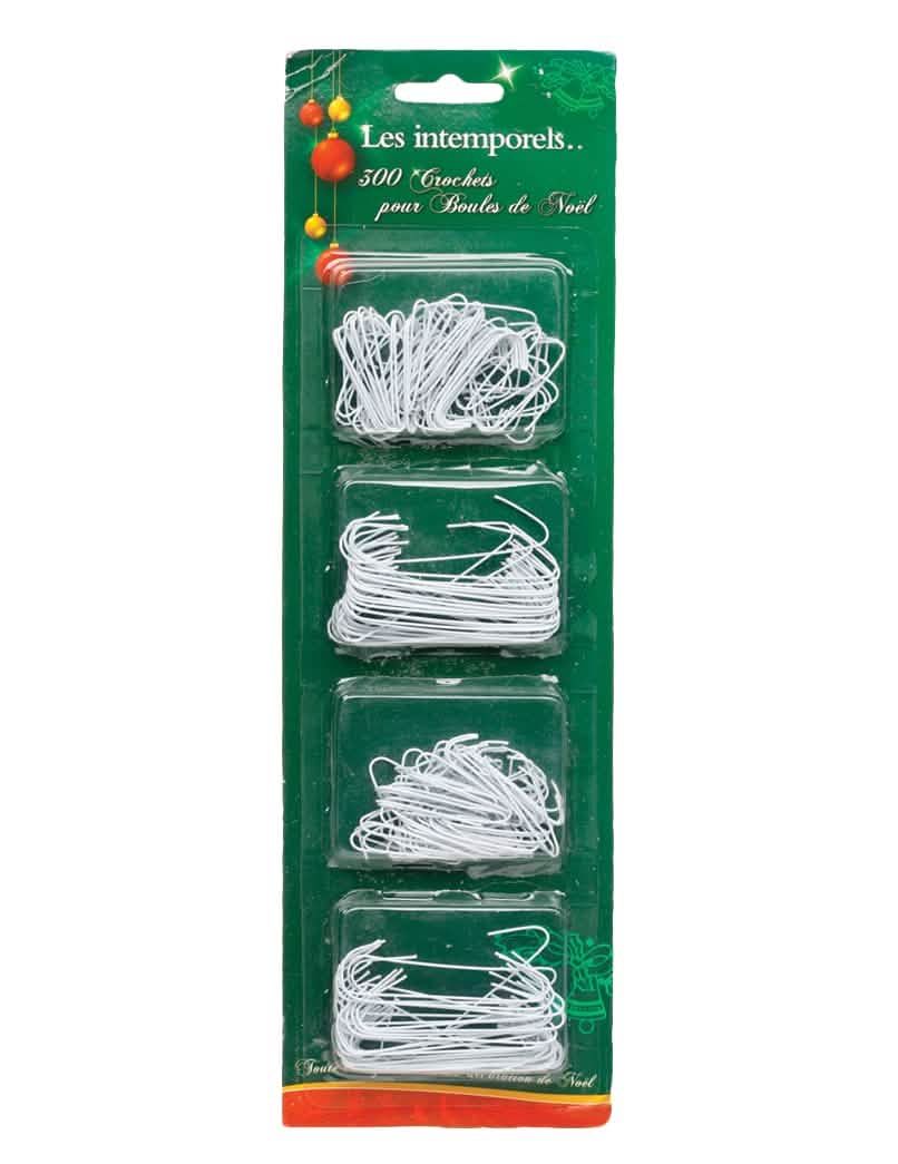 Haken für Weihnachtskugeln zur Dekoration, weiß, in zwei Größen