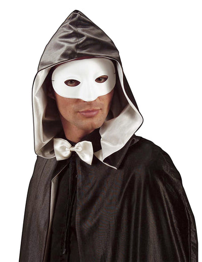 Halbmaske für Karneval weiß