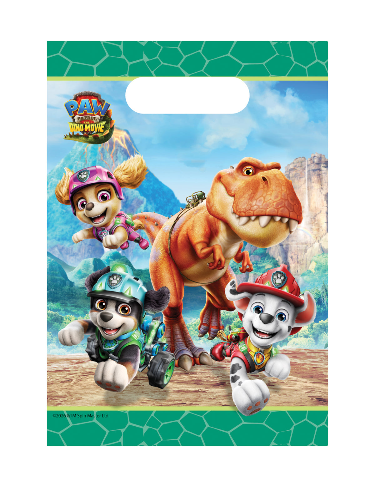 4 Papier-Geschenkbeutel Paw Patrol™ Dino Movie