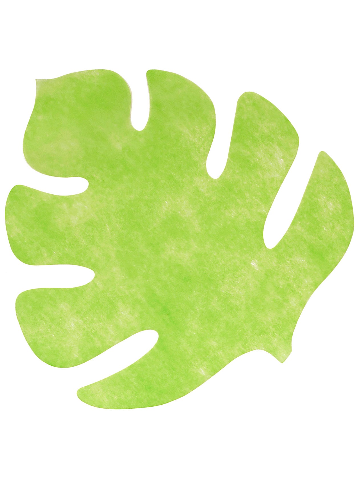 Sets de table en forme de feuille pour décoration vert anis