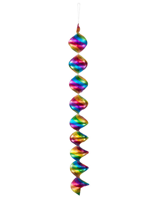 4 bunte Spiralen-Hängedeko metallic