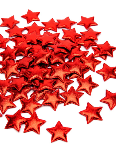 40 rote Streusterne für die Weihnachtsdeko 2,5 x 2,5 cm