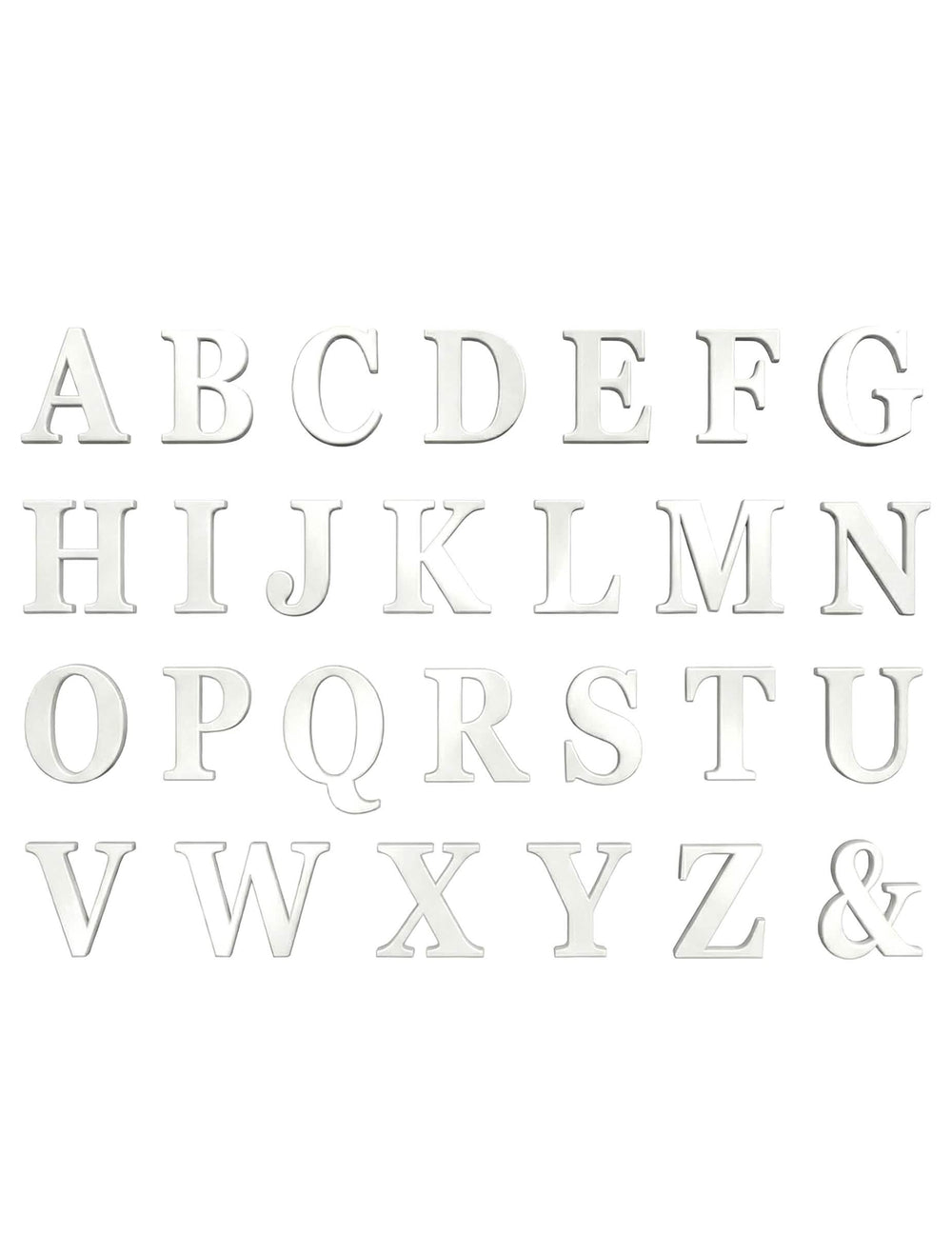 Lettres adhésives alphabet pour cubes ballons blanches