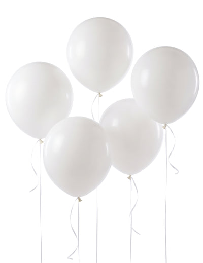 Riesen-Luftballons Partydeko 5 Stück weiss 47 cm