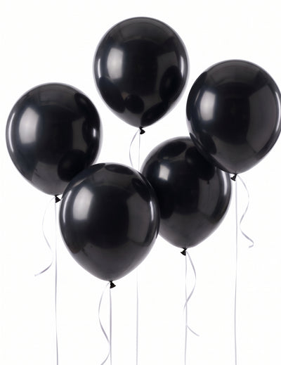 Klassische Luftballons Raumdekoration 5 Stück schwarz 47 cm 